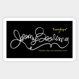 Jeremy Bearimy (White (with notation)) Magnet